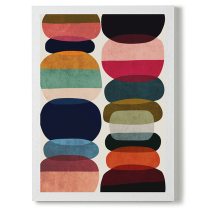 Set of 2 Textured Mid Century Colours B by Print Punk Studio