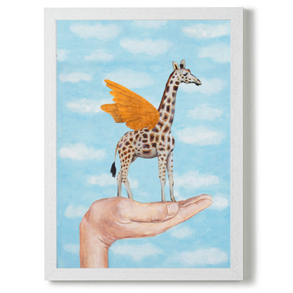 Giraffe with Golden Wings by Coco Deparis
