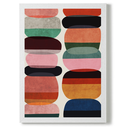 Set of 2 Textured Mid Century Colours A by Print Punk Studio