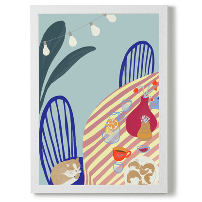 Outdoor Breakfast by Alix Campbell Art