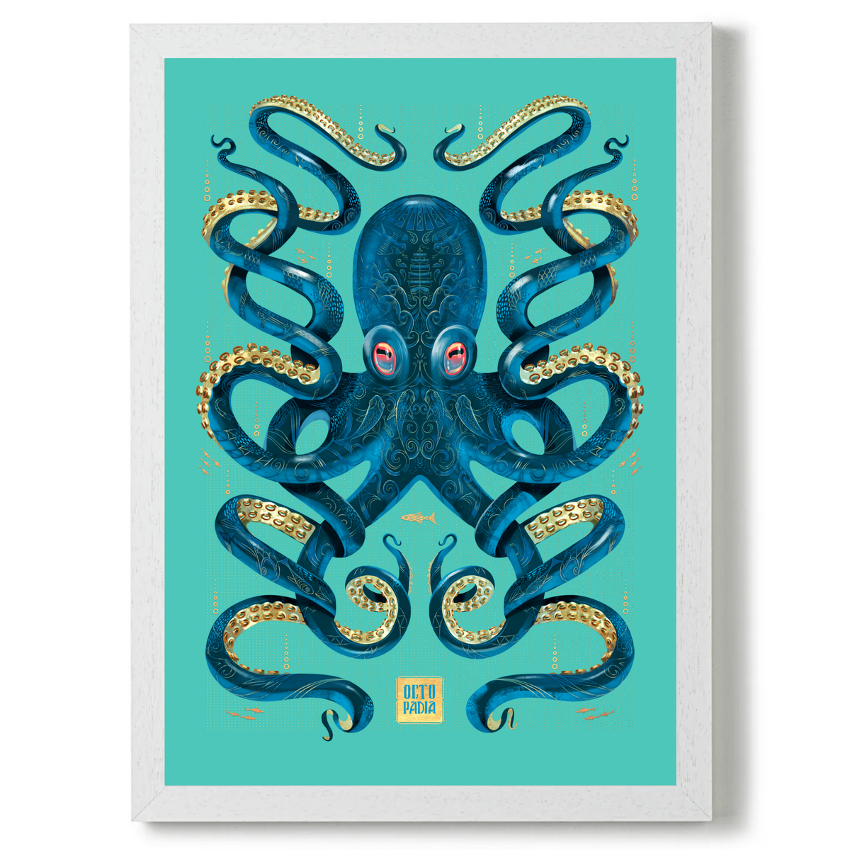 Octopus Blue by Mark Harrison Prints