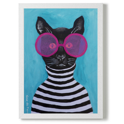 Stripy Black Cat by Coco Deparis
