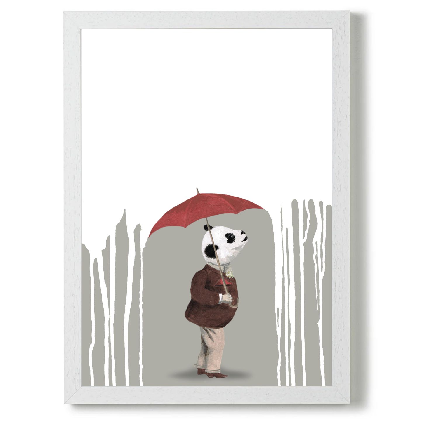 Panda in the Rain by Coco Deparis