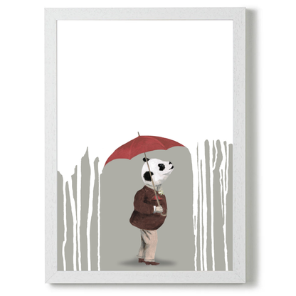 Panda in the Rain by Coco Deparis