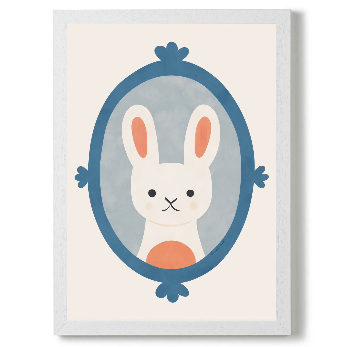 Animal Portraits Rabbit by Carrie Cantwell