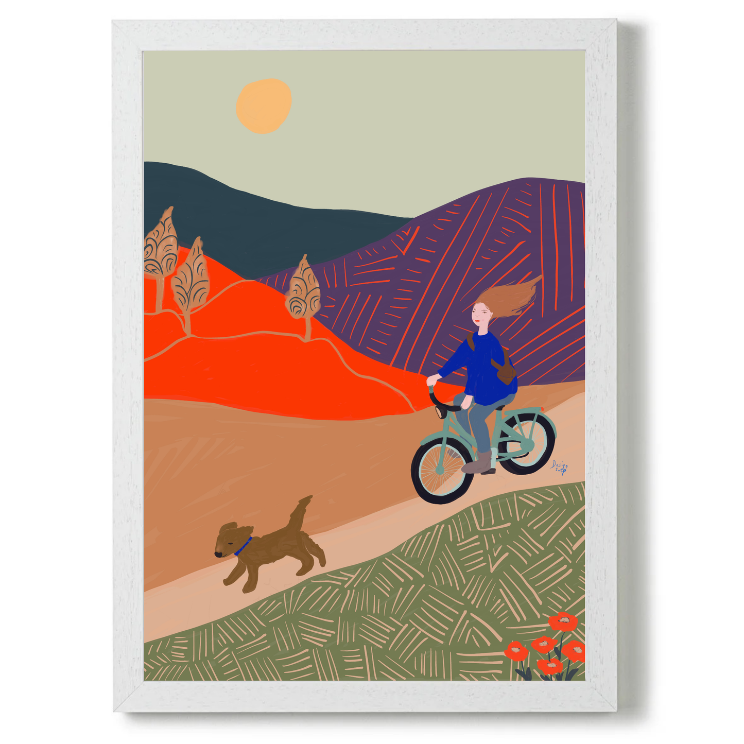 Riding into Fall by Alix Campbell Art
