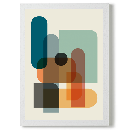 Set of 2 Colourful Bold Abstract Prints A by Print Punk Studio