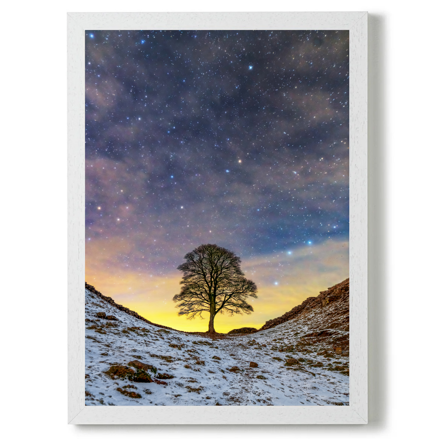 Stars and Clouds at Sycamore Gap by Steven Robinson