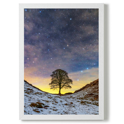 Stars and Clouds at Sycamore Gap by Steven Robinson