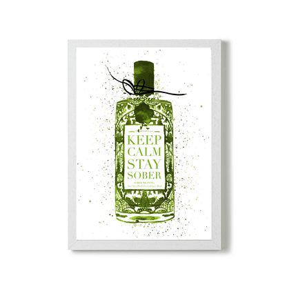 Keep Calm Stay Sober (Green) by Mercedes Lopez