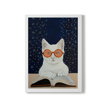 Cat Reading a Book by Coco Deparis