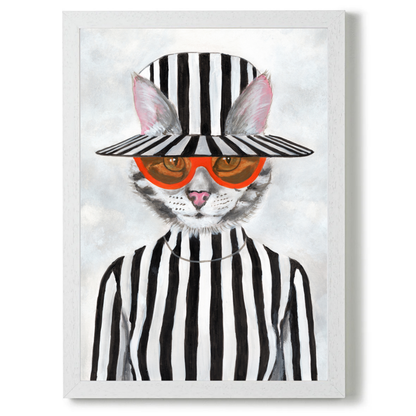 Cat in Stripy Mood by Coco Deparis