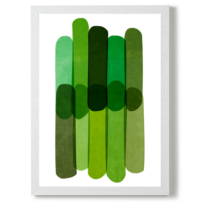 Green Abstract Wall Art Prints by Print Punk Studio