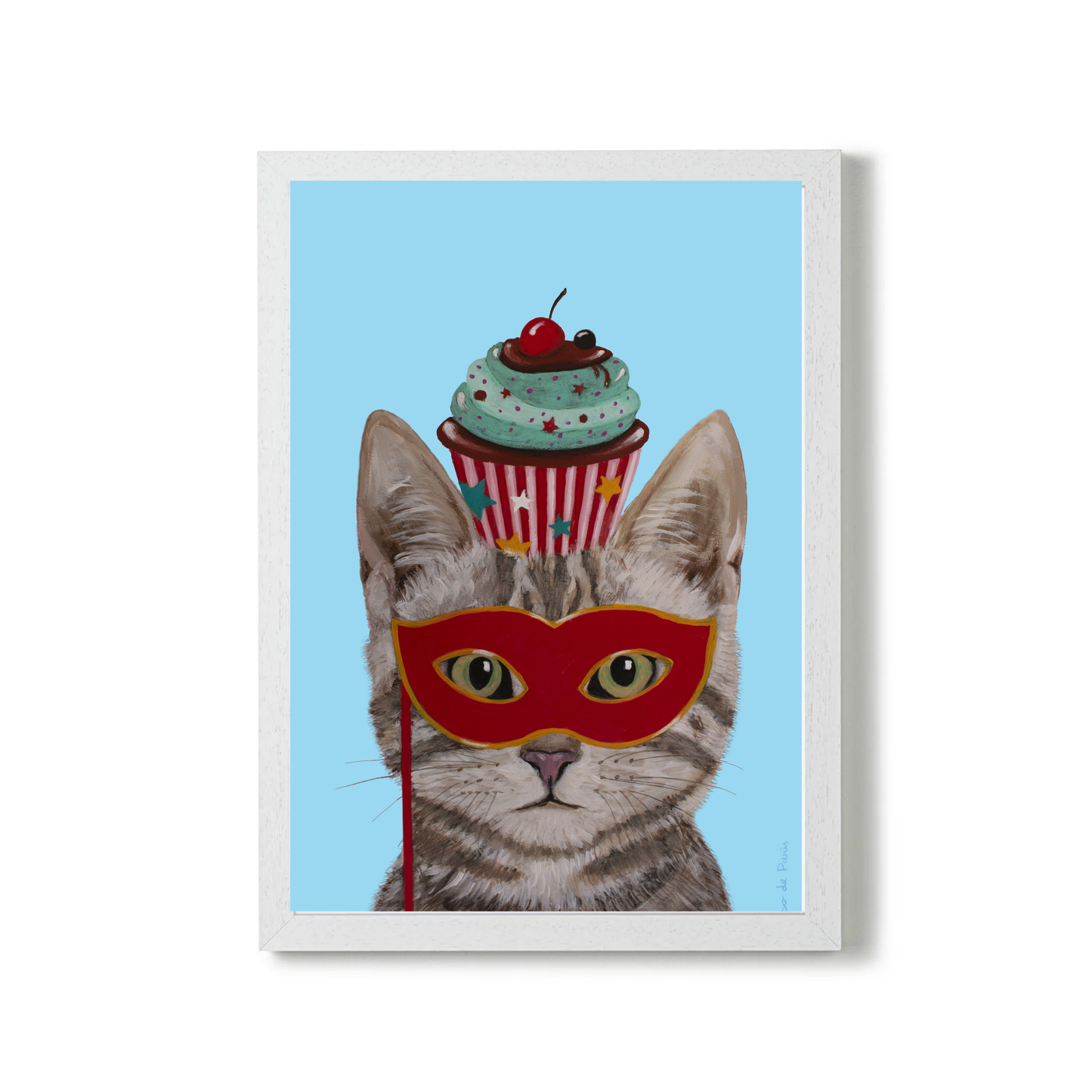 Cat with Cupcake by Coco Deparis