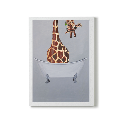 Giraffe in Bathtub by Coco Deparis