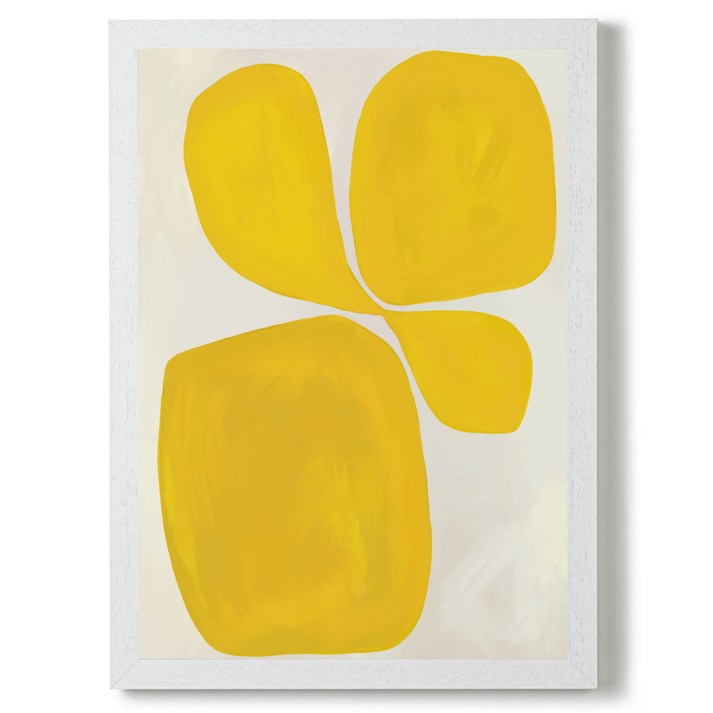 Yellow Painted Modern Art by Print Punk Studio