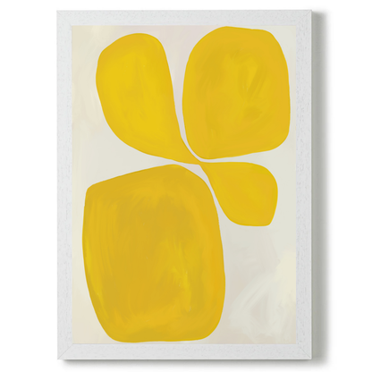 Yellow Painted Modern Art by Print Punk Studio
