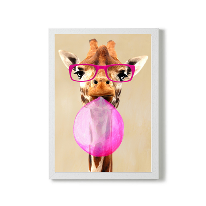 Clever Giraffe With Bubblegum by Coco Deparis