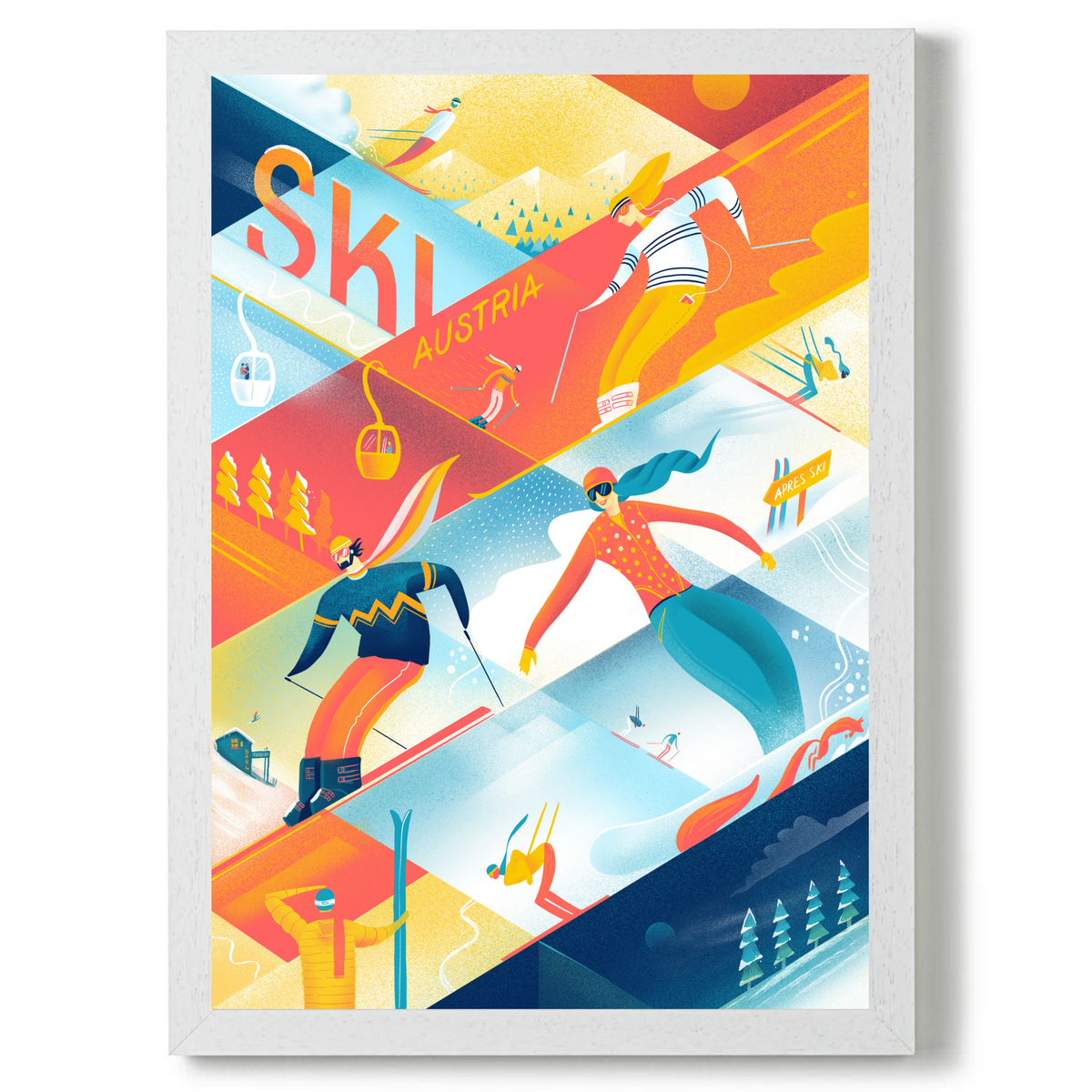 Ski The Lines by Mark Harrison Prints