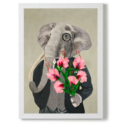 Elephant with Flowers by Coco Deparis