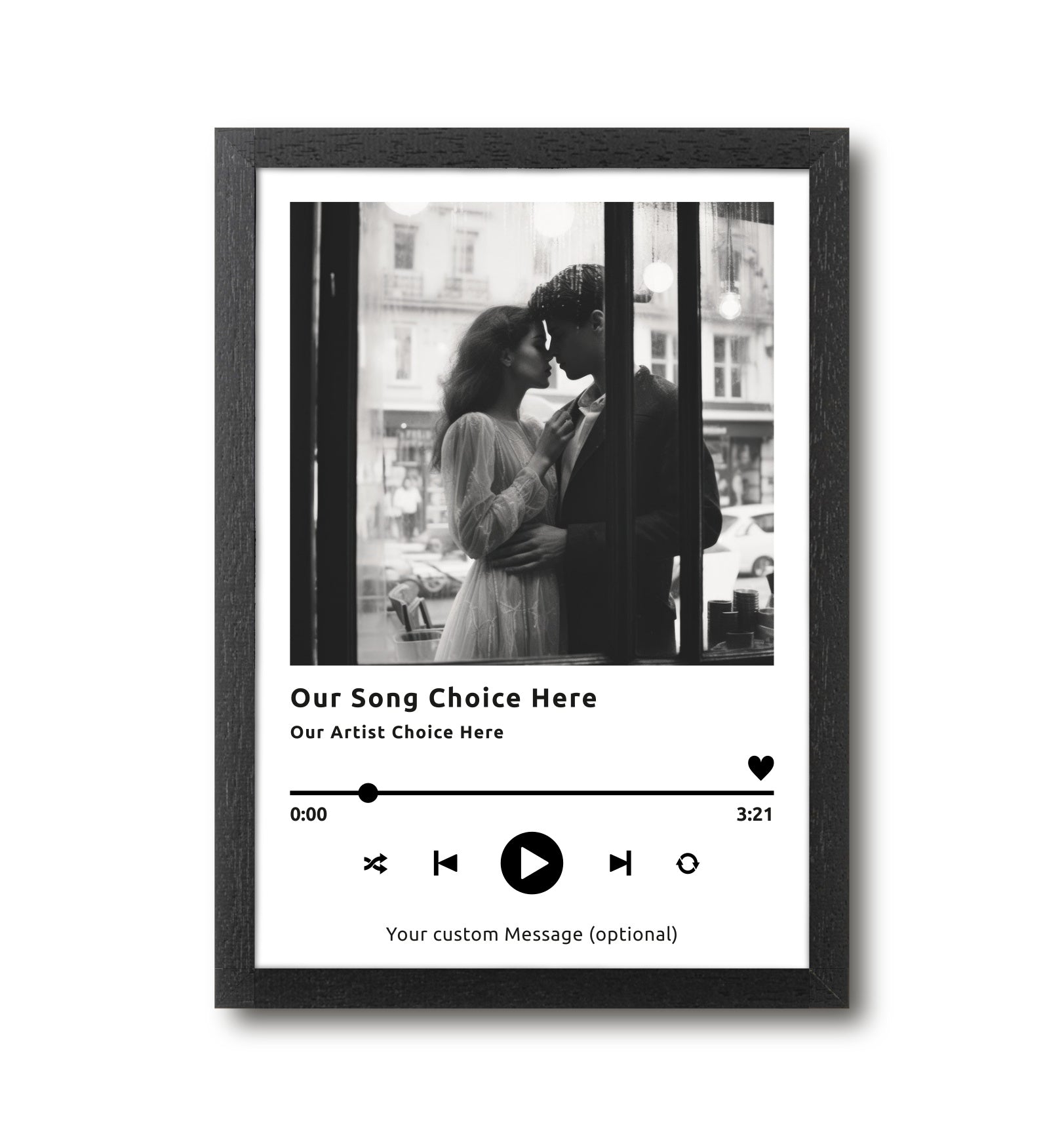 Personalised Our Song Photo Up-load Print