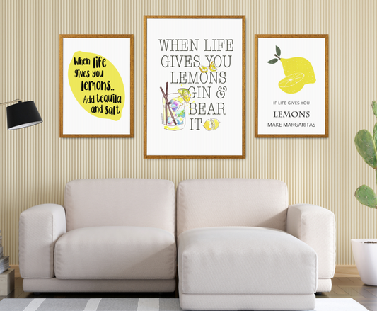 Home Bar - Build Your Own Gallery Wall Bundle (Set of 3 Type 2)