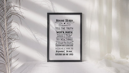 House Rules  Art Print by Pixy Paper