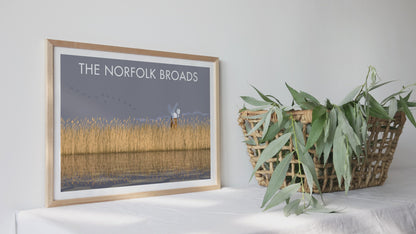 Norfolk Broads Travel Art Print By Stephen Millership