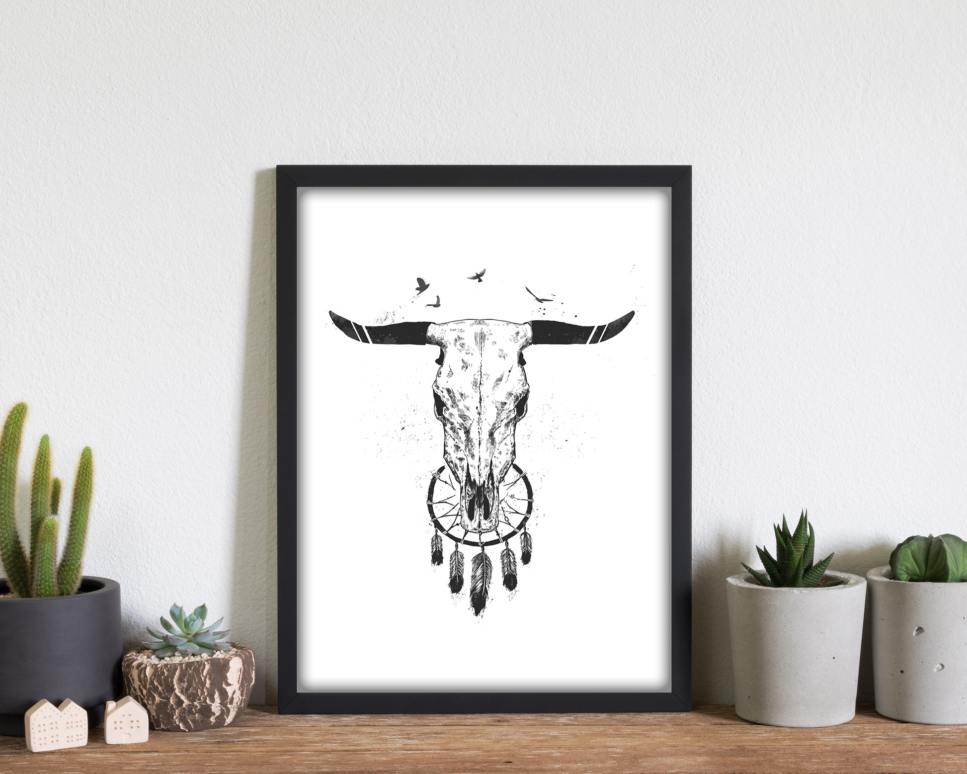 Beautiful Dream B&W Animal Art Print by Balaz Solti