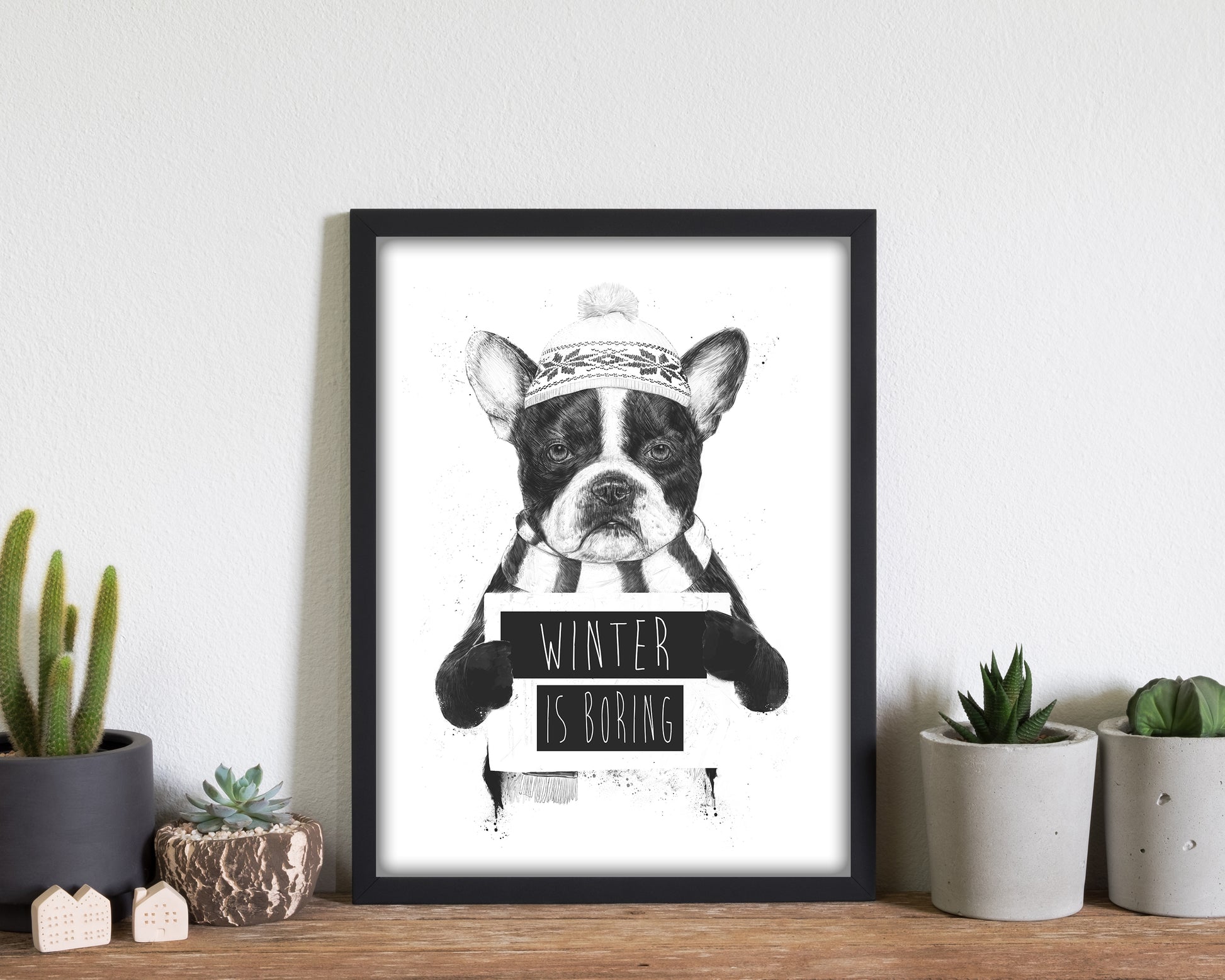 Winter Is Boring Animal Art Print by Balaz Solti