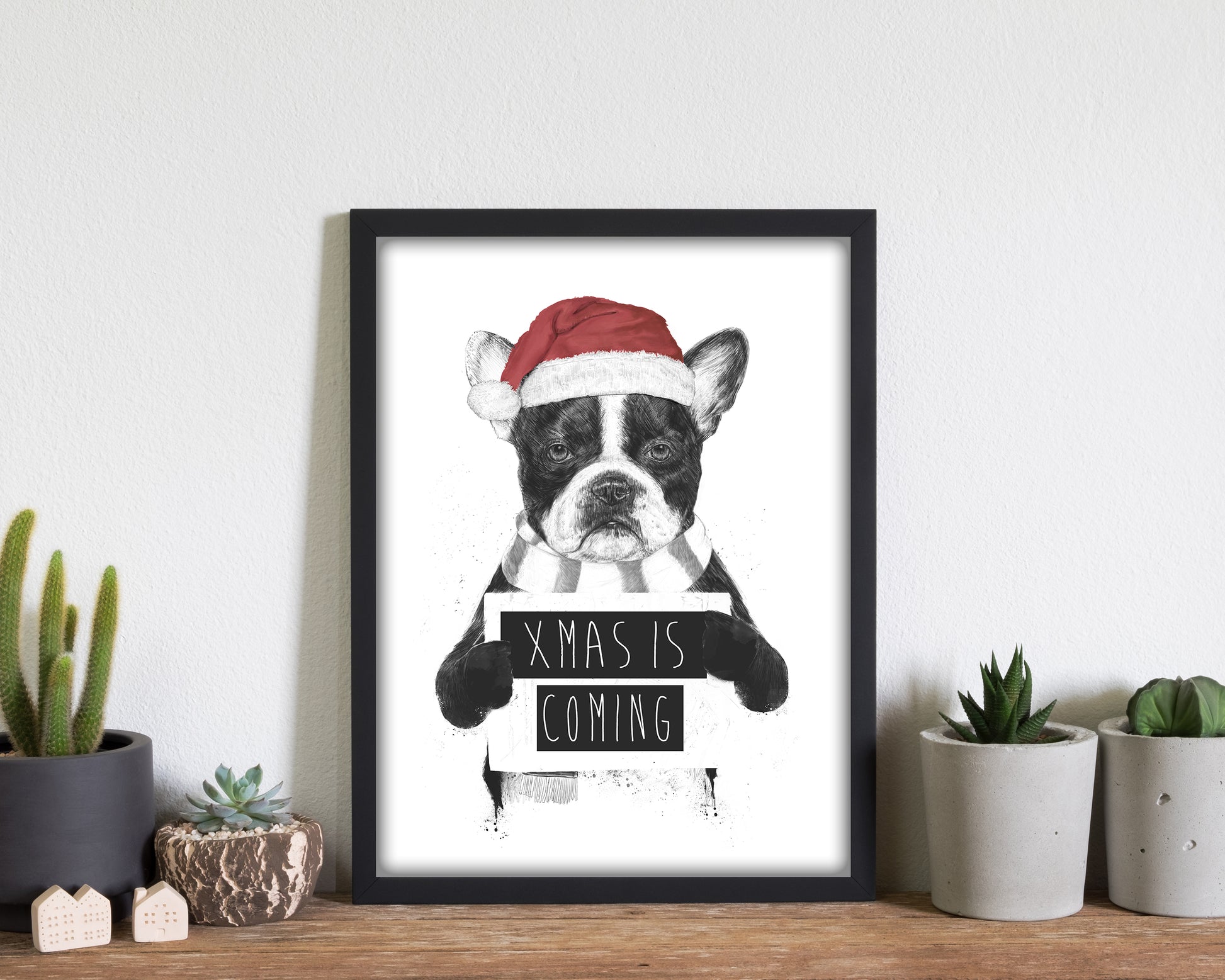 Xmas Is Coming Animal Art Print by Balaz Solti