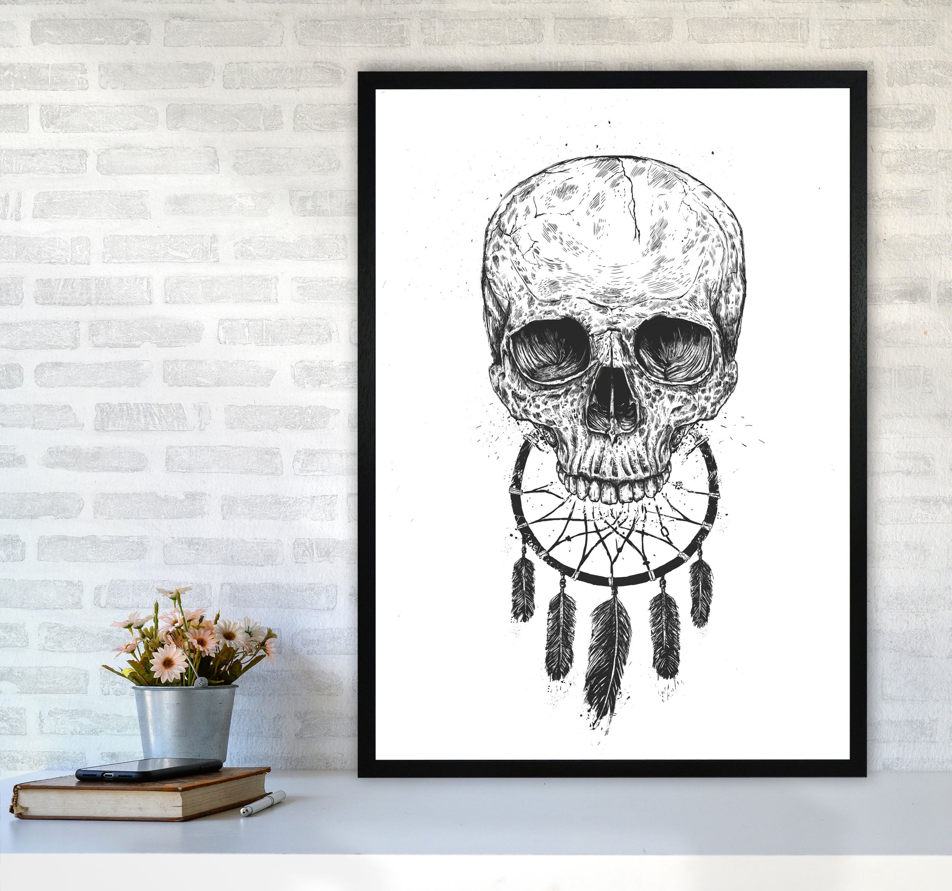 Dream Forever Gothic Art Print by Balaz Solti A1 White Frame
