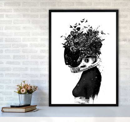 Hybrid Girl Art Print by Balaz Solti A1 White Frame