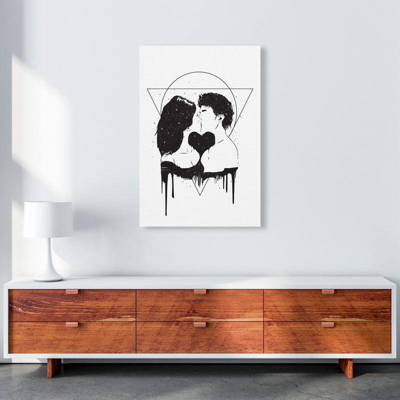 Cosmic Love B&W Art Print by Balaz Solti A1 Canvas