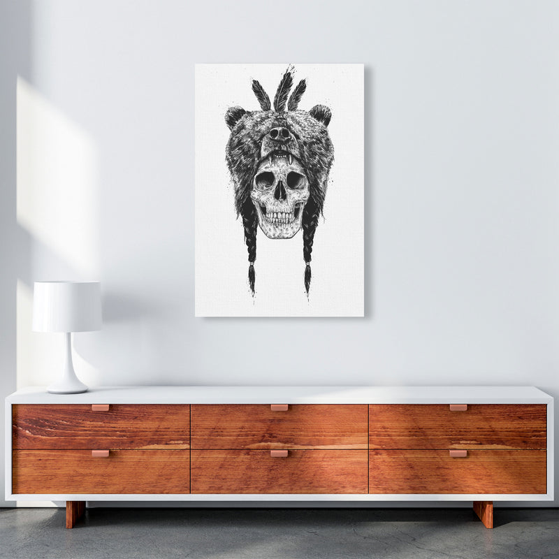 Dead Shaman B&W Gothic Art Print by Balaz Solti A1 Canvas