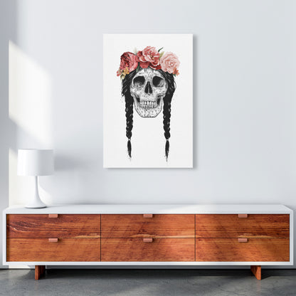 Festival Floral Skull Art Print by Balaz Solti A1 Canvas