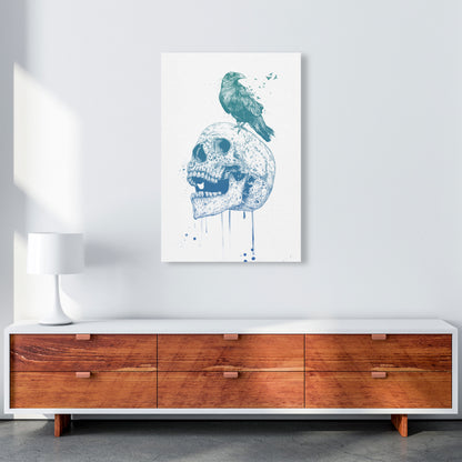Skull & Raven Colour Animal Art Print by Balaz Solti A1 Canvas
