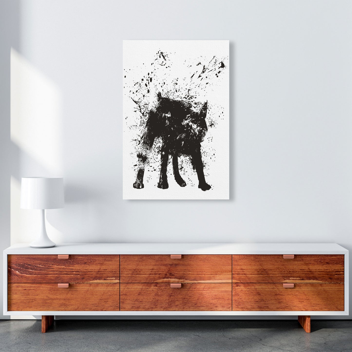 Wet Dog Animal Art Print by Balaz Solti A1 Canvas