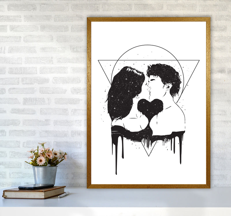 Cosmic Love B&W Art Print by Balaz Solti A1 Print Only