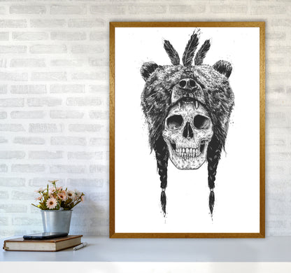 Dead Shaman B&W Gothic Art Print by Balaz Solti A1 Print Only