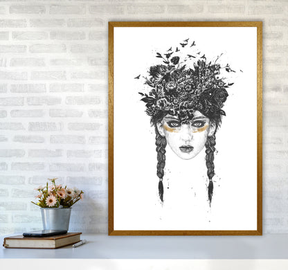 Summer Queen B&W Art Print by Balaz Solti A1 Print Only