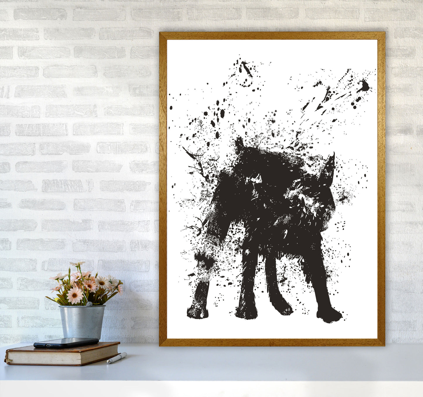 Wet Dog Animal Art Print by Balaz Solti A1 Print Only