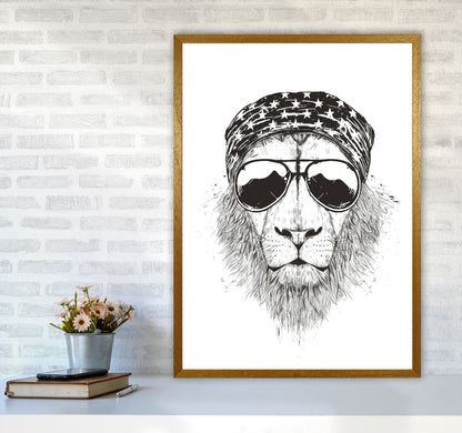 Wild Lion B&W Animal Art Print by Balaz Solti A1 Print Only