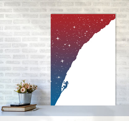 Night Climber Colour Art Print by Balaz Solti A1 Black Frame