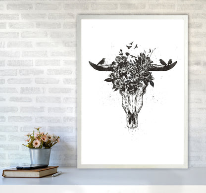 Dead Summer B&W Animal Art Print by Balaz Solti A1 Oak Frame