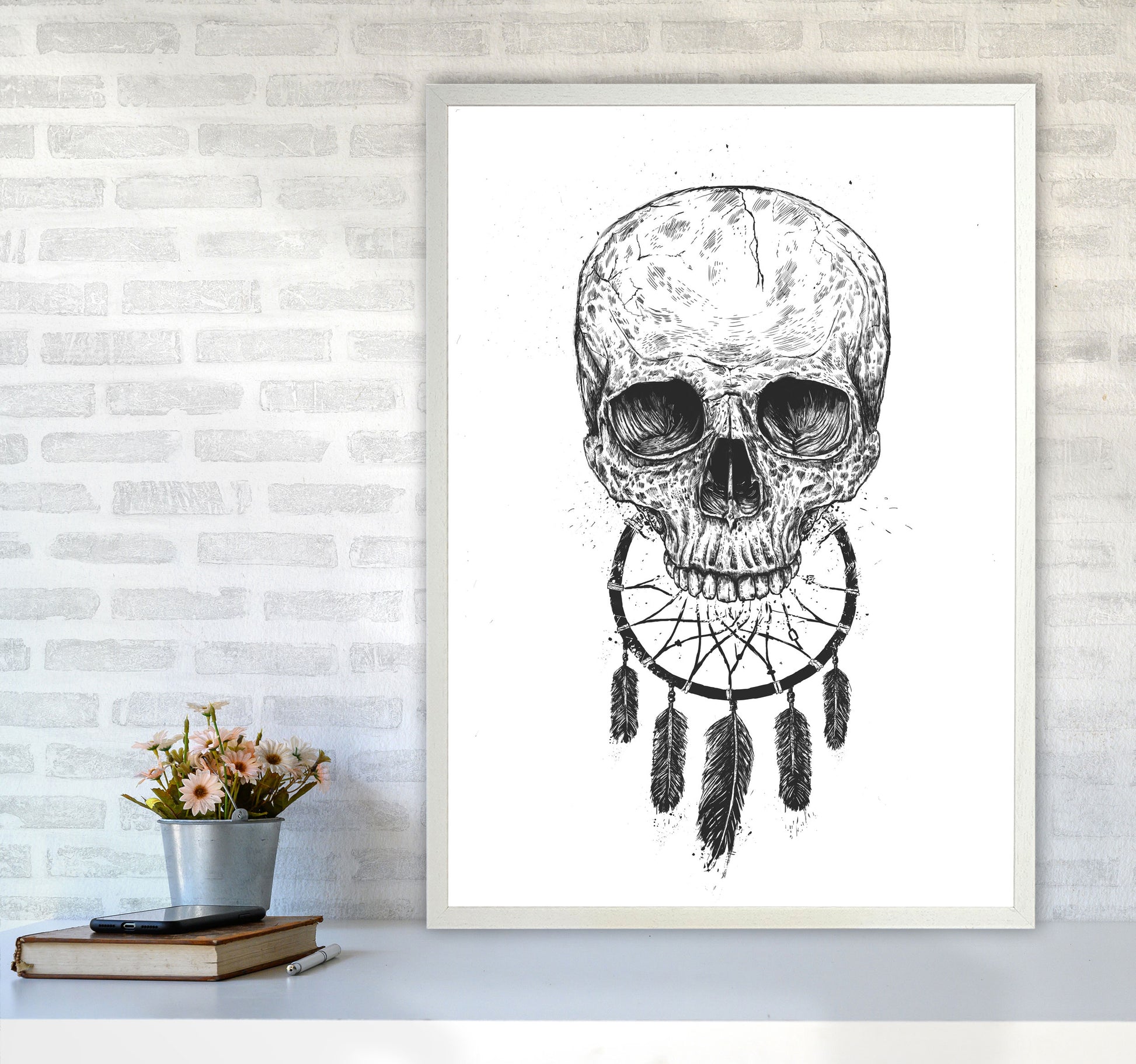 Dream Forever Gothic Art Print by Balaz Solti A1 Oak Frame