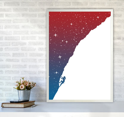 Night Climber Colour Art Print by Balaz Solti A1 Oak Frame