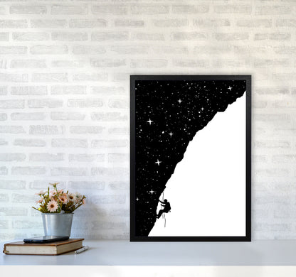 Night Climber B&W Art Print by Balaz Solti A2 White Frame