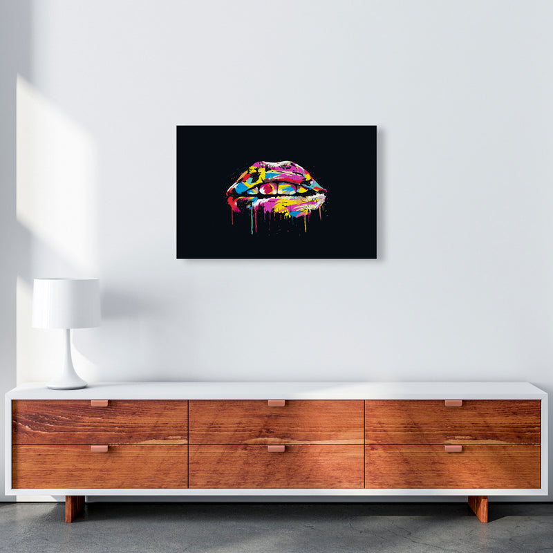 Colourful Lips Modern Art Print by Balaz Solti A2 Canvas