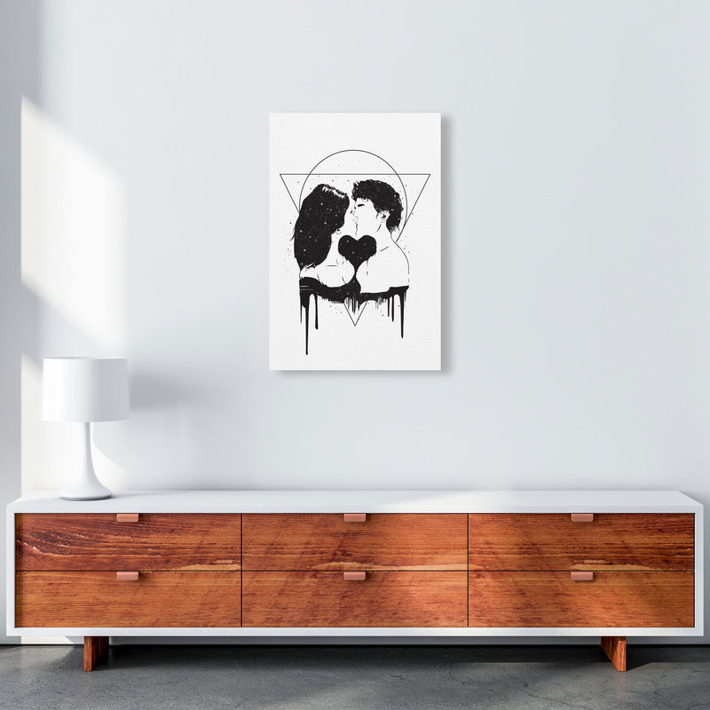 Cosmic Love B&W Art Print by Balaz Solti A2 Canvas